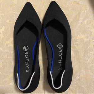 Rothy’s Black The Point White Halo Size 8.5